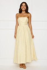 Dancing In Magic Strapless Maxi Dress