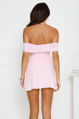 Daisy Daze Off Shoulder Mesh Mini Dress