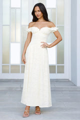 Soft Serve Off Shoulder Maxi Dress