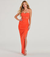 Rose Formal Mesh Corset Column Dress