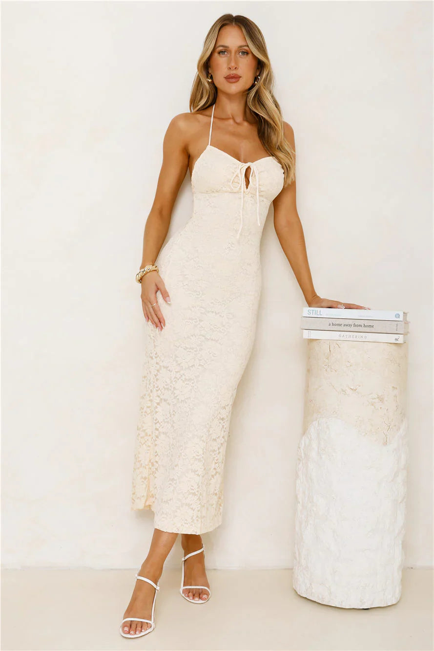 Iconic In Style Lace Midi Dress