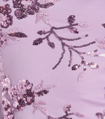 Pretty Elegance Tulle Lace-Up Floral Sequin Mini Dress