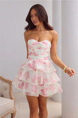 Sunlit Serendipity Strapless Mini Dress